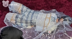 [Beibei Bear] Plastic film call control + bundled vacuum bag torture, and finally, the vacuum bag call control after the plastic film is wrapped in the head is slightly lost [Little Bear's Daily Diary 7-Plastic film vacuum bag torture repeatedly]