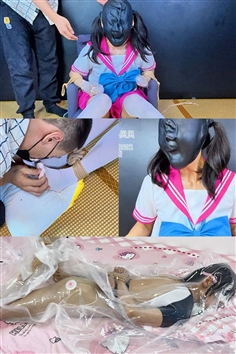 [Bebe Bear] Tied Beibei's tender feet and kept scratching them. It smelled so good. You can't let it go! The swimming cap is tightly pressed against your cheek, making you feel scared. This is not finished. The four-horse horses are tied and put into a vacuum bag, and even breathing must be controlled! [Revenge Beibei 13-foot fetish tk swimming caps four-horse vacuum]