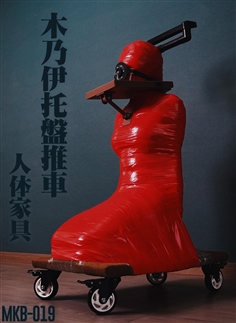 [Shanshan] Human Body Furniture - Tape Mummy Pallet Cart