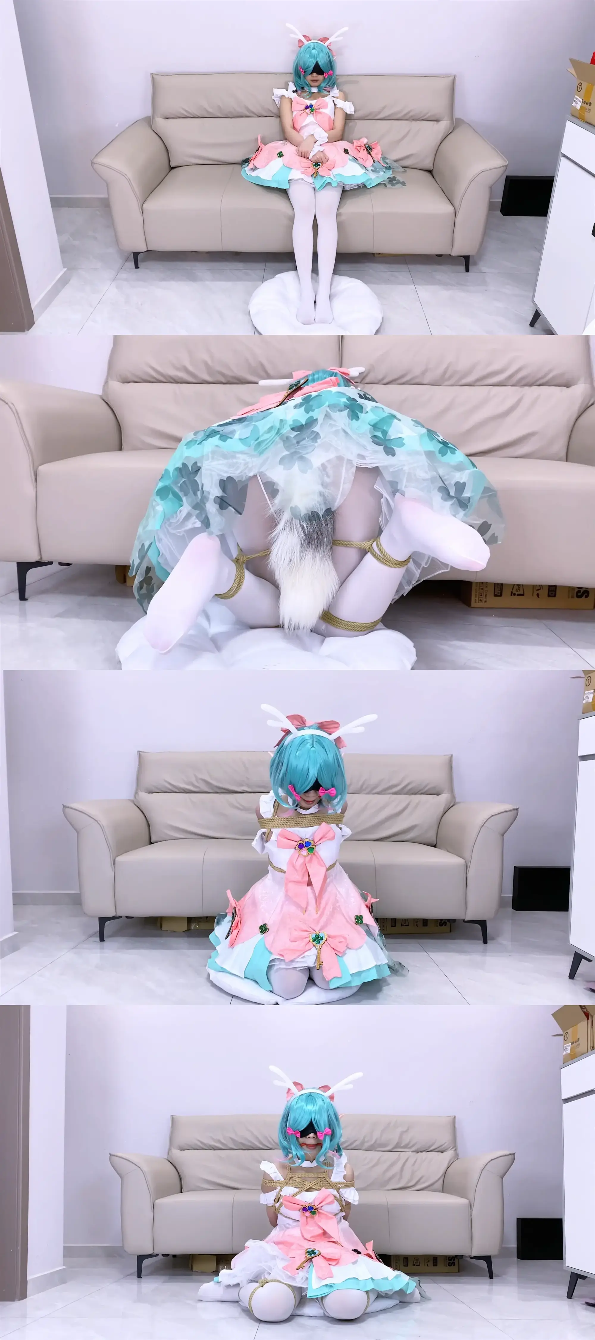 [Ao Damao] Girl Love Tribulation Episode 13 - Yao - Shizhi Prayer Cos+k9 Bundle Method + Butt Stick + Full-time Tail + Sticky and Sticky + European Straight Arm + Chest Bin + Crab Bin and Leg Bin + Hold QG+Japanese Tight Bin + Chest Bin + Crab Bin and Hold QG+ Multiple GC Reactions + Drool Ball Drinking, etc.