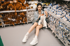 Foot Joy Photography Issue 1: Model Coke (Pairing: white T, shorts, sneakers, white cotton socks, bare feet)