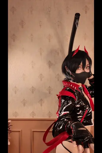 [RLL] Hu Teng Racing Suit Restraint 2 {Leather Suit Single-Leg Breast Stick Vibration Open Legs Place Electric Shock}